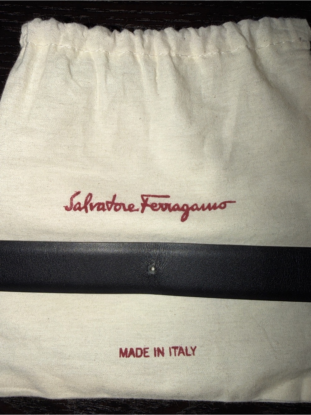 Salvatore Ferragamo Black Leather Belt with Gold Gancini Buckle - Picture 3 of 3